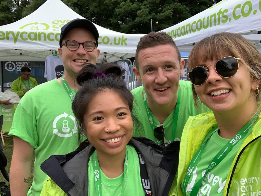 ecosurety's tweet photo. Our team ready at #Boomtown festival to spread the recycling word and encourage can recycling as part of the #everycancounts campaign with @AluproUK #everycancounts https://t.co/BDY6WLJC1Q