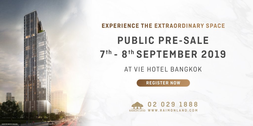 raimonland's tweet photo. The Lofts Ratchathewi by Raimon Land - Experience The Extraordinary Sapce, the newest luxury condominium in Ratchathewi area on Phyathai Road. Join the pre-sale event on 7-8 September at VIE Hotel Bangkok on 12th floor (BTS Ratchathwi exit no.2) #Condominium #Ratchathewi https://t.co/PX5D6aePV1