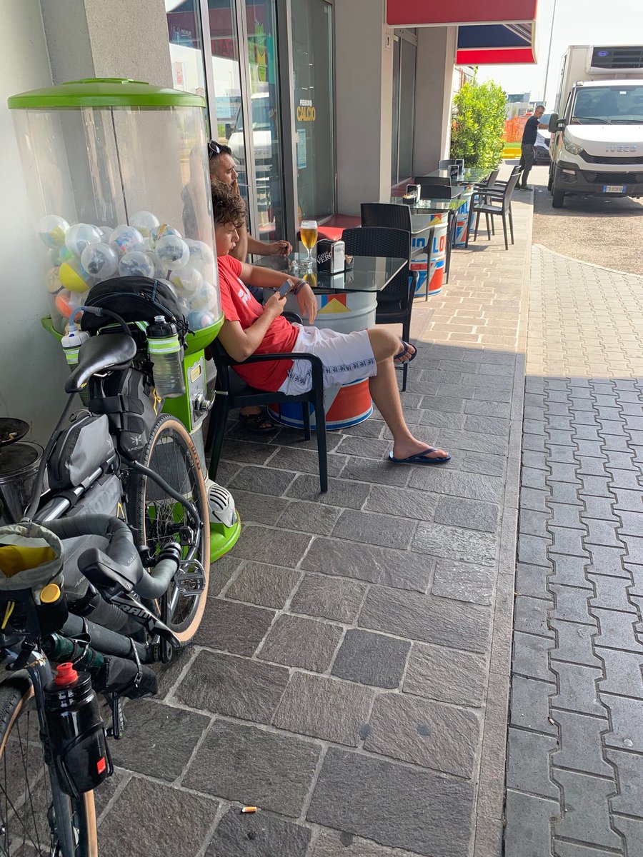 theDIYschool's tweet photo. In #england you canโt use your mobile in a petrol station, but in #italy you can phone, smoke & even have a pint of beer or a bottle of wine.Just #love seeing #europe by #bicycle , #cycling at tbe back of the โฆ@transconraceโฉ race #TCRNo7cap235 #brestorbust #backtoitnextweek https://t.co/ZKrjKBuu44