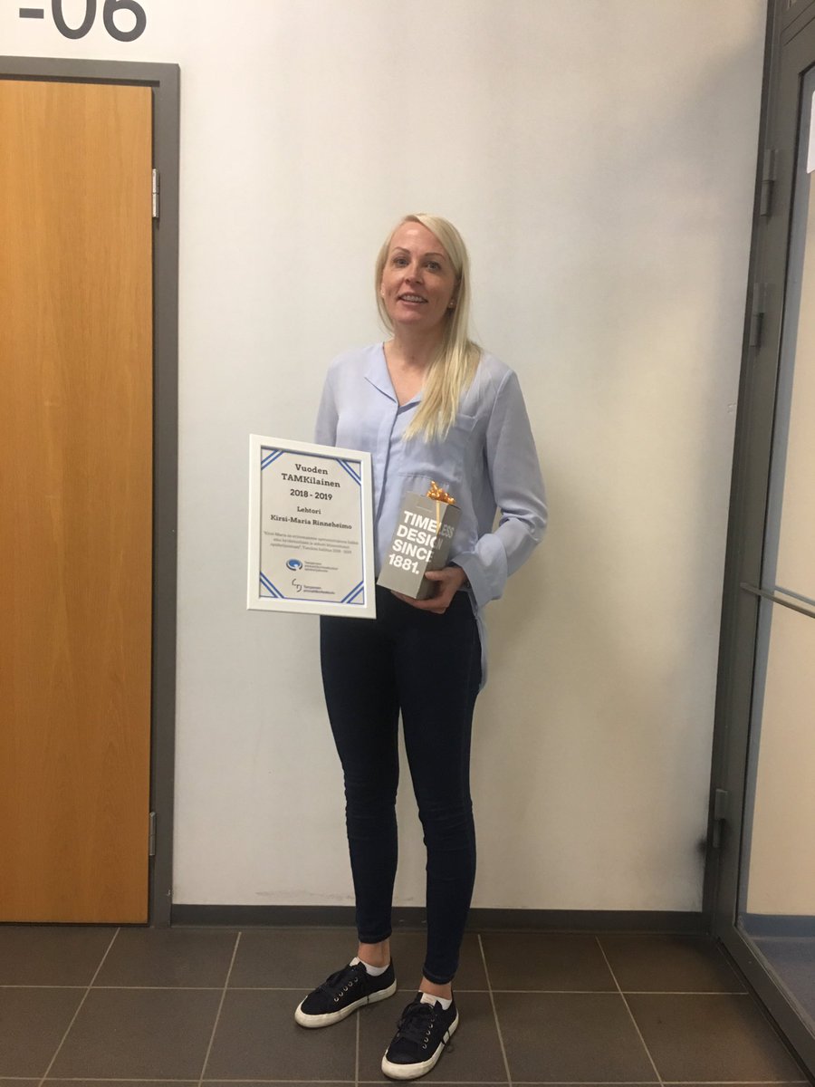 Kiitos tästä kunniamaininnasta @_tamko @TAMK_UAS #otettu #kiitollinen #kiitosopiskelijat #matematiikka #STEM