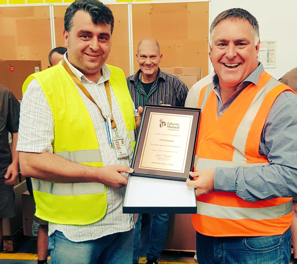 Today, East District Operations Director Craig McIntosh presented the OPS Team in Otopeni, Romania with an award for their commitment to safety in 2018. They had ZERO Injuries!  <a href="/LouRivieccio/">Lou Rivieccio</a> <a href="/SpainCarrera/">Daniel Carrera</a> <a href="/Luciana_C13/">Luciana Caciuleanu</a> <a href="/Luciana_C13/">Luciana Caciuleanu</a>
