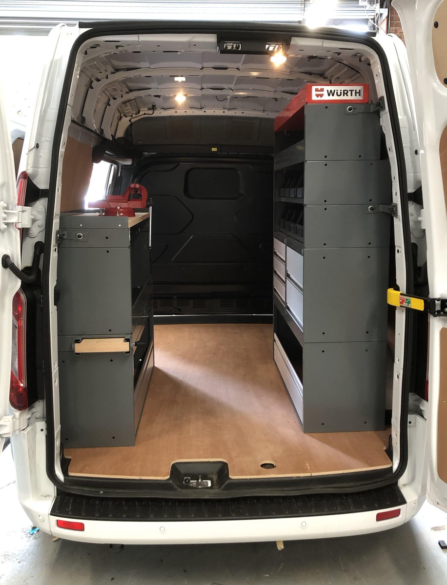 WurthUK's tweet photo. Thanks once again to @VanLinings for a conversion job done well 🚐

Sturdy shelves, a workbench for jobs on the move, and plenty of room left over! This van is ready to go to work 😎

Think Würth Vehicle Equipment can help you go further?
Contact gary.hobson@wurth.co.uk https://t.co/ciITtZ9r3U