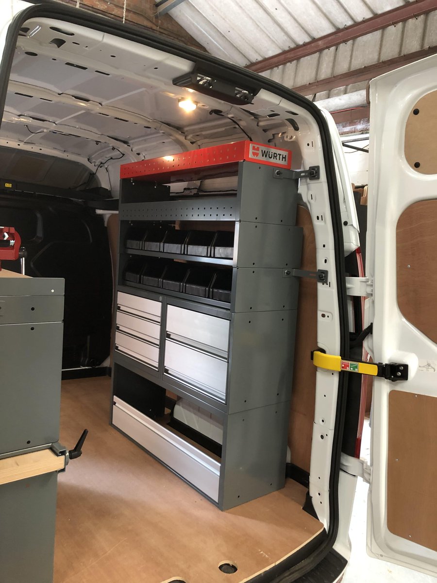 WurthUK's tweet photo. Thanks once again to @VanLinings for a conversion job done well 🚐

Sturdy shelves, a workbench for jobs on the move, and plenty of room left over! This van is ready to go to work 😎

Think Würth Vehicle Equipment can help you go further?
Contact gary.hobson@wurth.co.uk https://t.co/ciITtZ9r3U