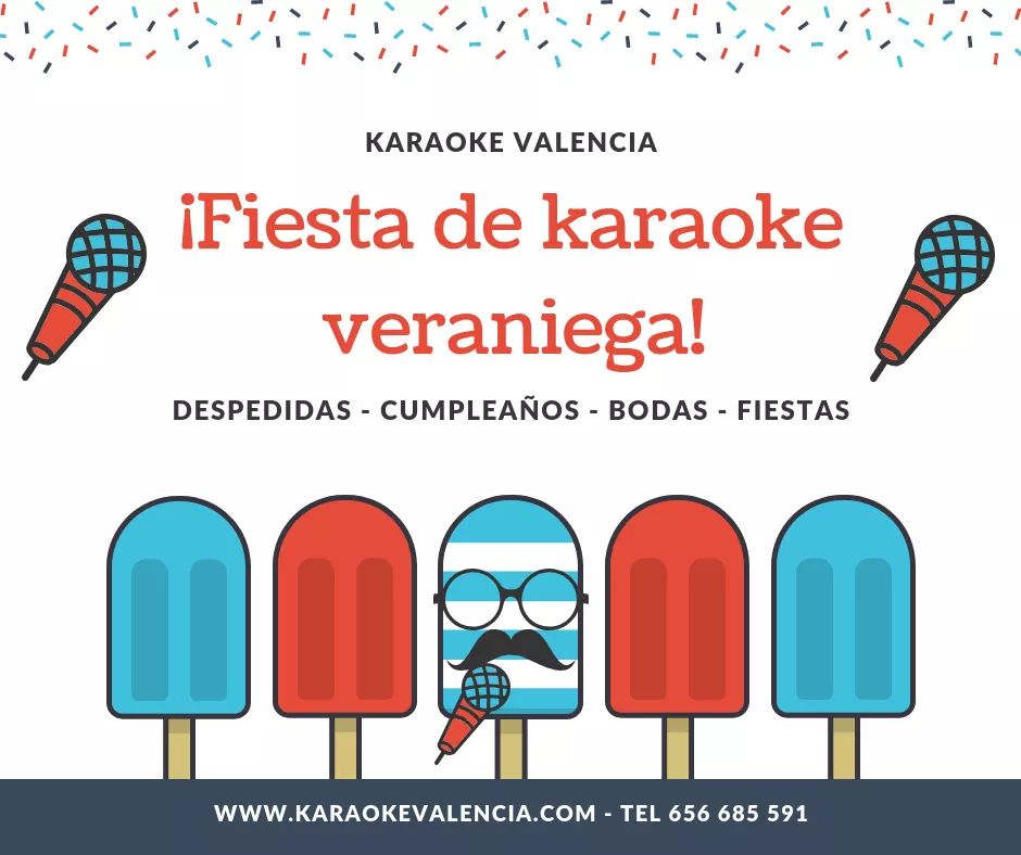 ValenciaKaraoke's tweet photo. Para aguantar las altas temperaturas de estos días🔥🔥☀️☀️ nada mejor que una refrescante fiesta de karaoke 🎙🥳. ¡Tenemos el mejor repertorio con todos los éxitos de ayer y de hoy!
https://t.co/yi99bUhmB4
#Eventos #Valencia https://t.co/s5UaOb5DYn