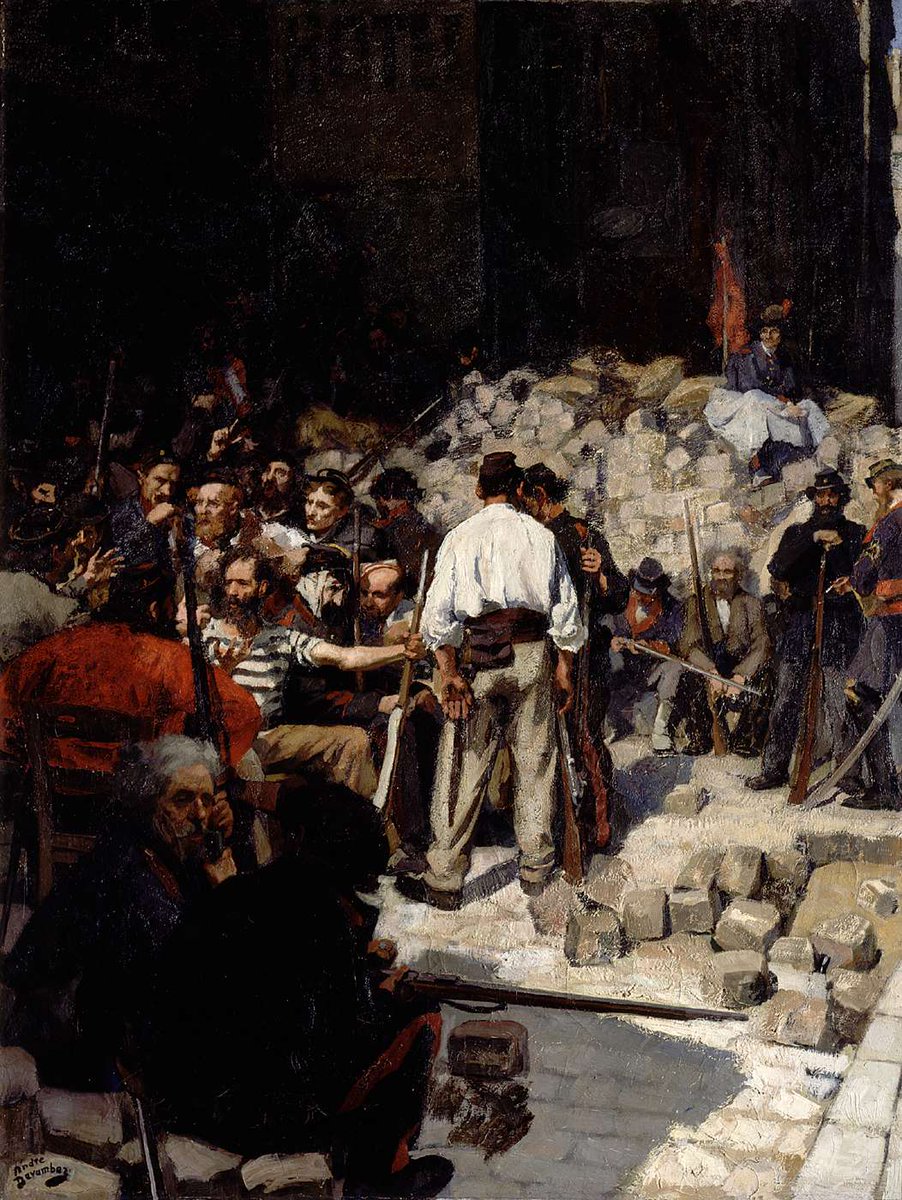 André Devambez (1867-1944) - La Charge - La Barricade ou l'Attente - Manifestants - Le Fou 
