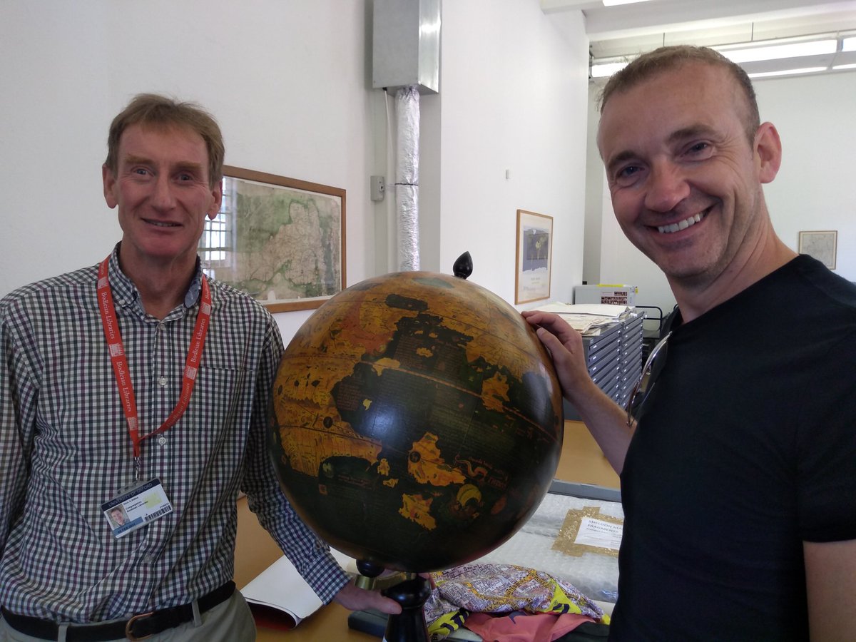 bodleianlibs's tweet photo. Here are @MilleaNick and @jerrybrotton, co-curators of Talking Maps, our ongoing major exhibition. Follow this thread right now as Nick and Jerry join us to *actually* talk maps. #BODmaps https://t.co/CvZMHDk4f6
