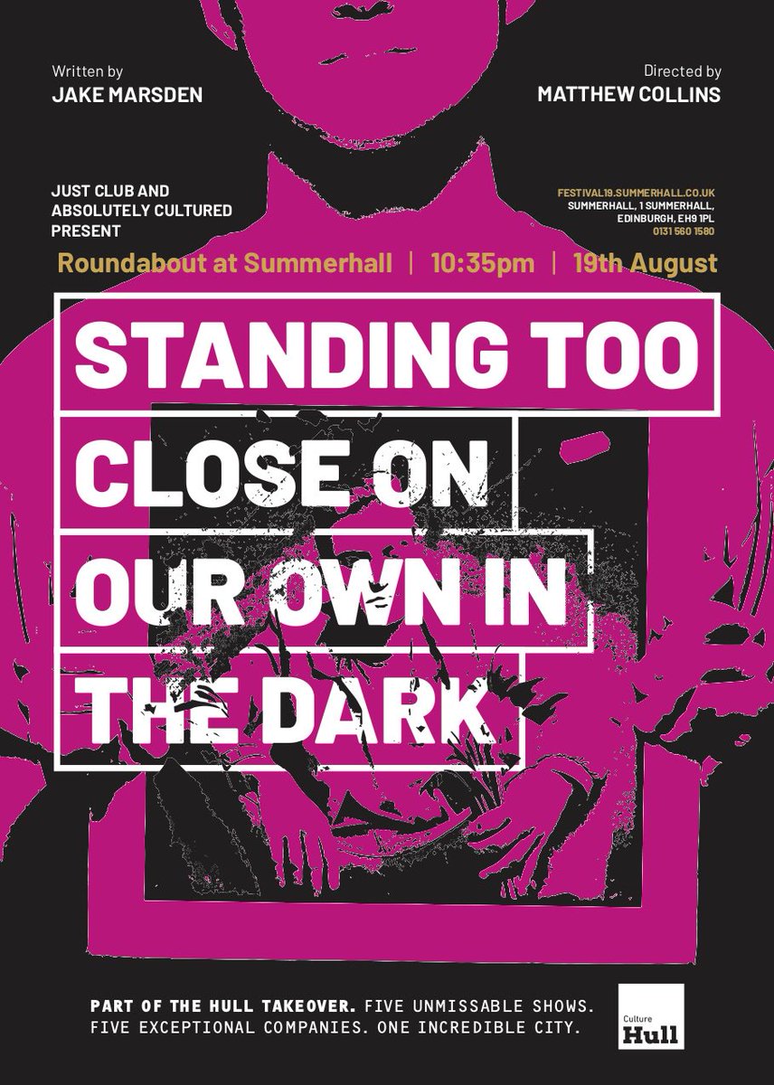 JustClubTheatre's tweet photo. #StandingTooClose is at @edfringe for ONE NIGHT ONLY!
Get down to Roundabout at Summerhall to catch a night of happy-sad gig-theatre that fizzes with the endearing awkwardness of social discomfort through a mixture of spoken text, live music and heart-breaking poetry. (1/2) https://t.co/L5ssMx5Qf5