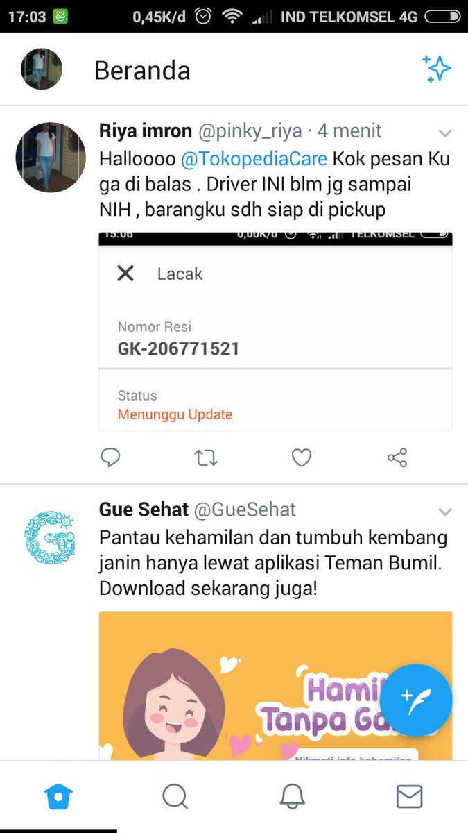 pinky_riya's tweet photo. @TokopediaCare mohon di Bantu untuk search driver https://t.co/clrQf1vzxv