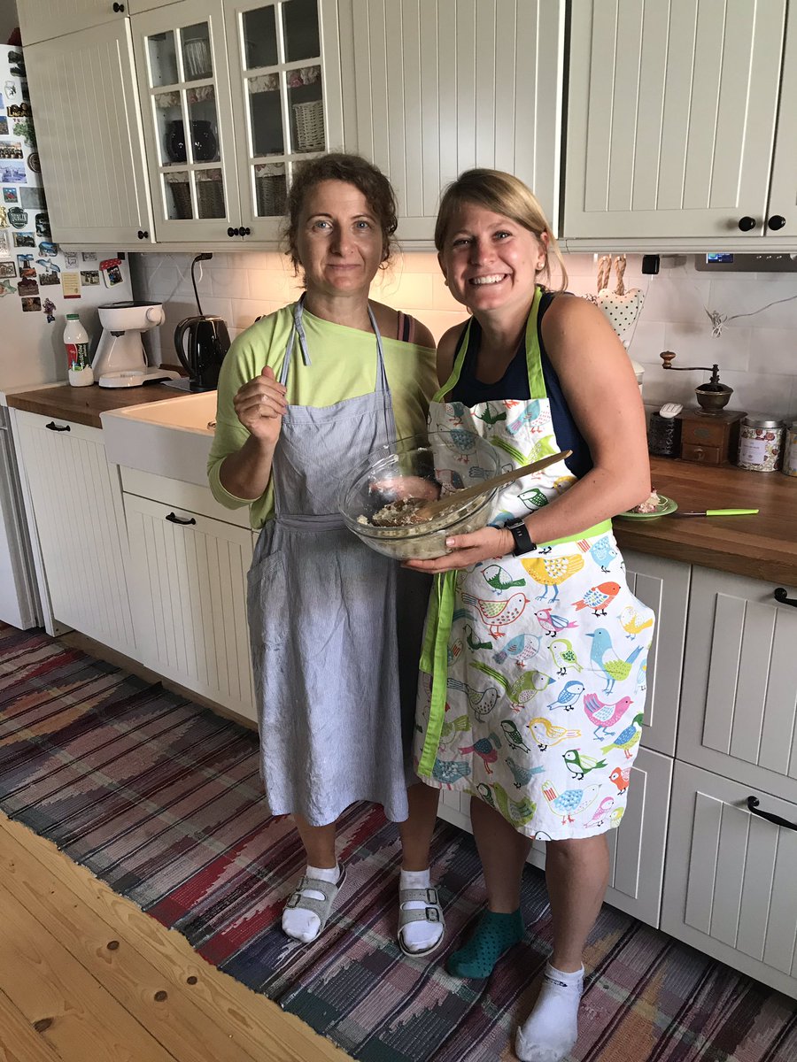 kaialunde's tweet photo. Saska taught me how to make halusky, a traditional Slovakian dish with potatoes, fresh sheep cheese, and bacon! I wish I was teaching cultures and cuisine to share this dish with my students! #culturalcove #gfschools #Slovakia #cookintraining https://t.co/mSUcJaP2ZR