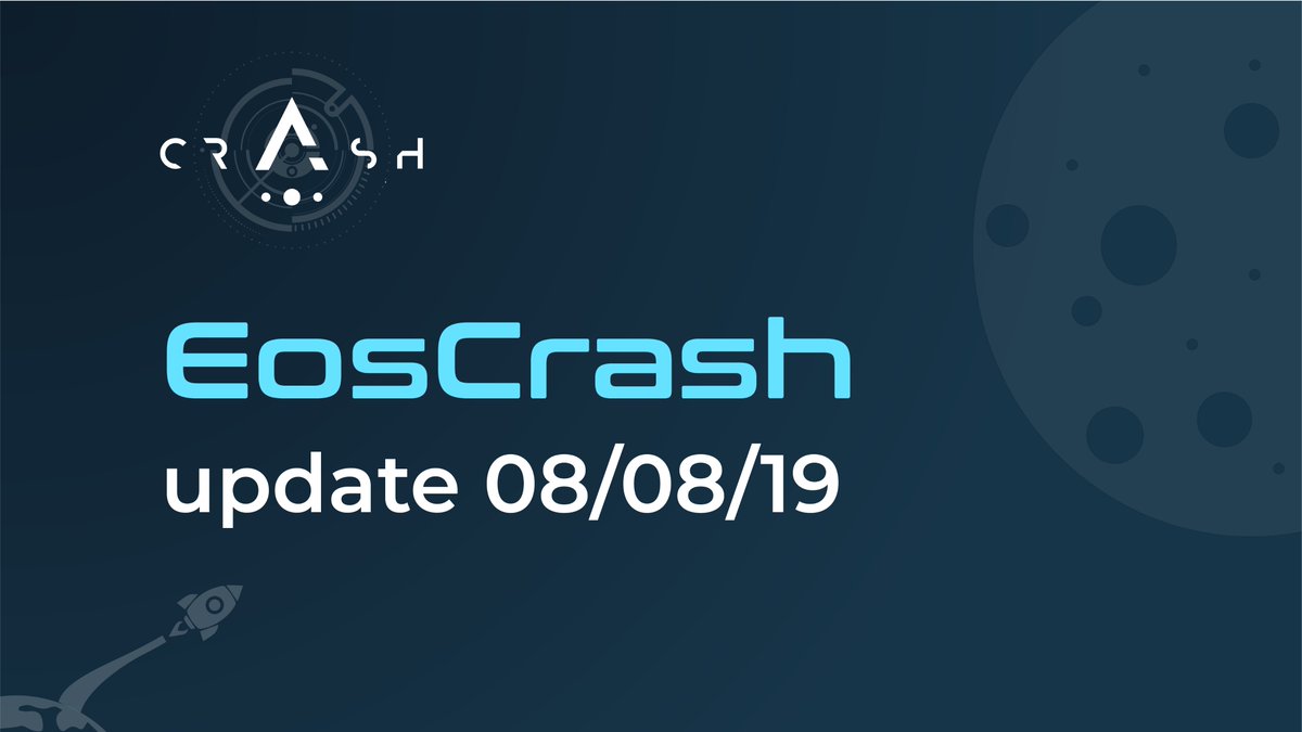 EosCrash's tweet photo. Hey, EosCrash community! We've just released new game update of our #dApp. 

Details here - https://t.co/FqOq5lBKcM

#blockchain #dapps #EOS #EOSIO https://t.co/Wip86rzTwF
