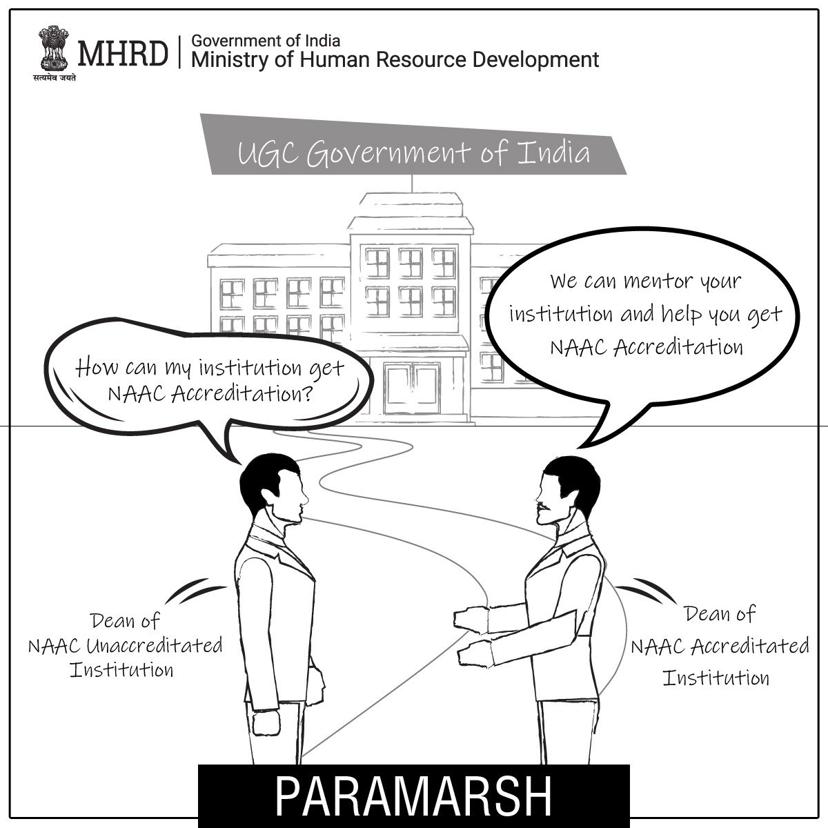DrRPNishank's tweet photo. Getting NAAC accreditations made easy with “Paramarsh” where you can get right mentoring from another NAAC accreditated institution focussing on curricular aspects, teaching-learning &amp; evaluation, research, innovation etc.  #InitiativesofMHRD https://t.co/xjBZuz6wMx