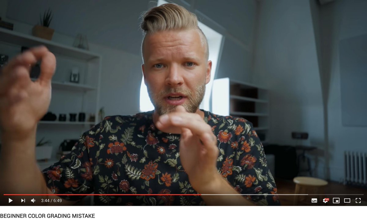 davidlindgren89's tweet photo. Pro tip by @MattiHaapoja:
"When you export and upload for YouTube or Vimeo you end up loosing a little bit of saturation in that process so you need to add more saturation to compensate for that."

(From the video "Beginner color grading mistake".)
#EditingTips #ColorGrading https://t.co/8lDSqYhFpz