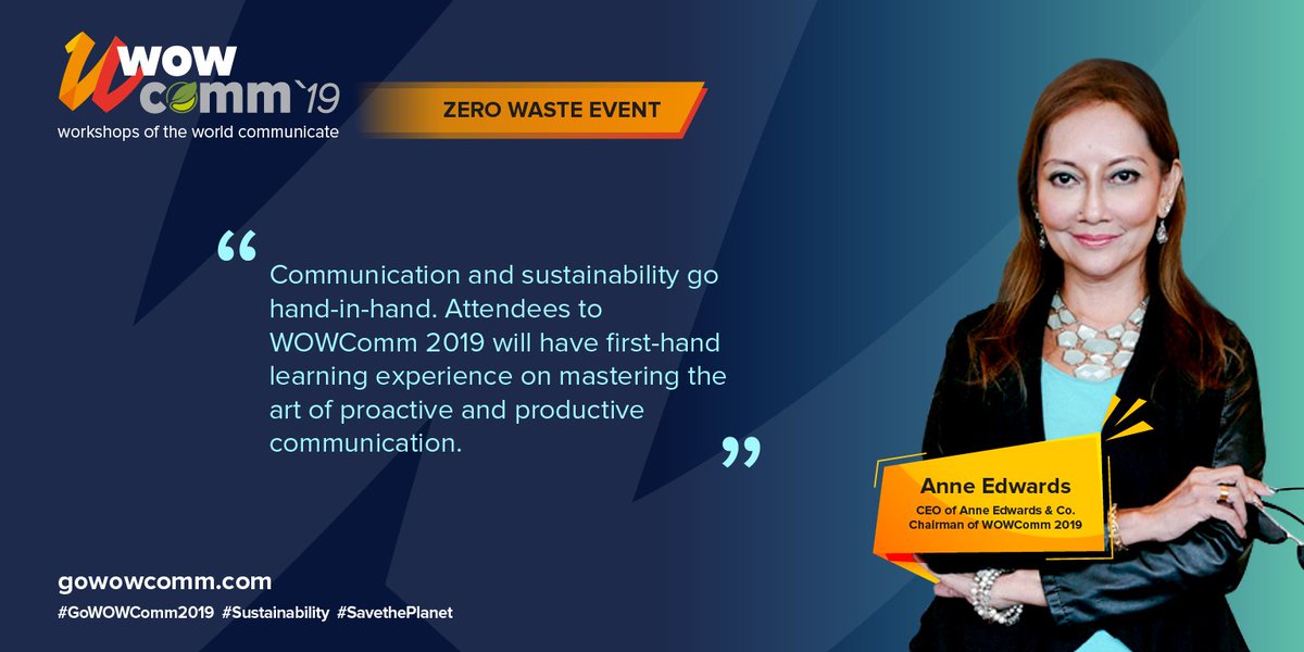 gowowcomm's tweet photo. Chairman of #WOWComm2019 & Director of AECO, @AnneWebTV, invites you to WOWComm 2019, on 8-9 Oct at The Saujana Hotel, KL. Do not miss the chance to network with industry players & gain insights on communication and sustainability. Get tickets now at https://t.co/MVEupNnRE7 https://t.co/Ur5uTa4H8N