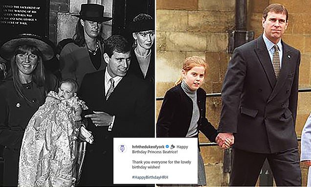 Prince Andrew wishes Princess Beatrice a \happy birthday\ as she turns 31  