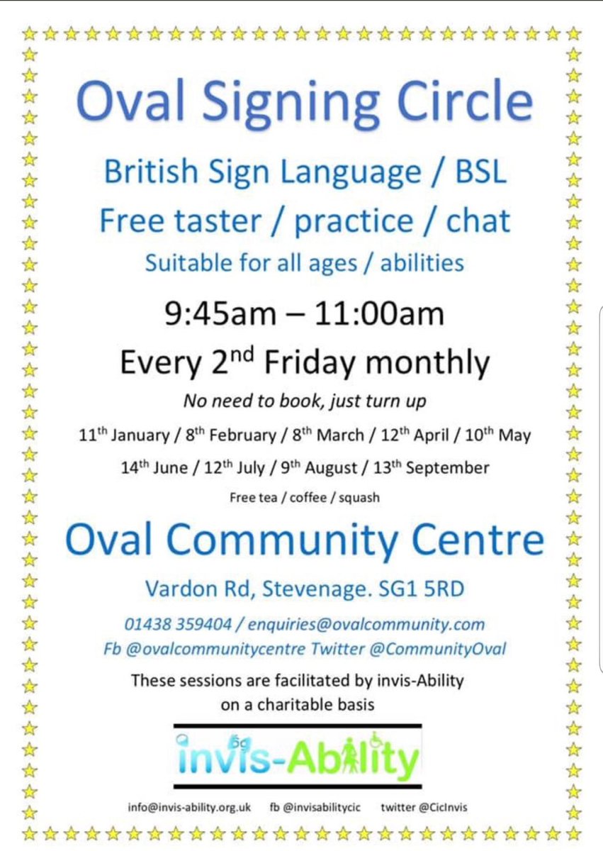 invisAbilityCIC's tweet photo. Please join us tomorrow for a free Sign Language (BSL)  group, coffee and chat.. all ages and abilities. No booking needed. Hope to see you there. @CommunityOval #BSL #MakingTheInvisibleAble #BuildingBridgesToSuccess https://t.co/ndnmgQSBA5