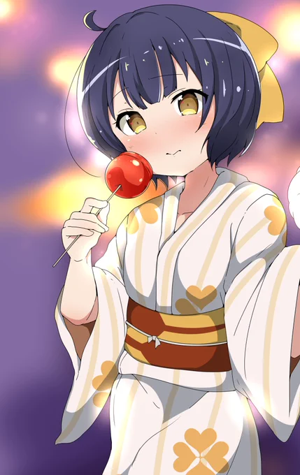 浴衣姿が可愛かったからひたすら褒めちぎってたら何故か口数が減って全く目を合わせてくれなくなったマヤちゃん 