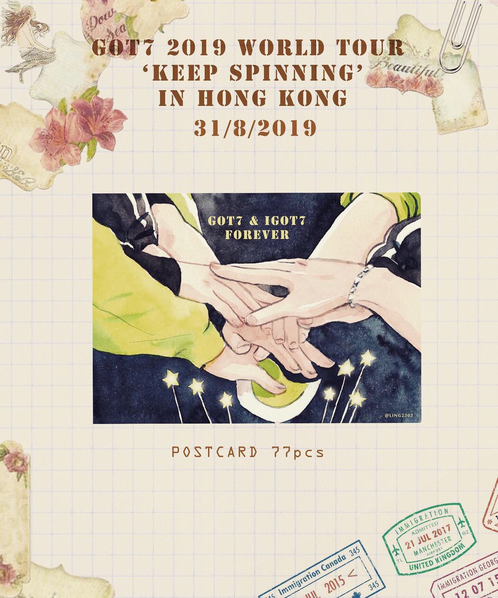 LING2303's tweet photo. GOT7 Keep Spinning 2019 world tour in Hong Kong
Free giveaway 💚

31/8/2019（sat)
水晶印章clear stamp+postcard 
數量：77set

領取方法：請顯示當日門票即可。

派發地點和時間當日請留意 Twitter or ig story 💚
@GOT7Official 

#GOT7 #igot7hk #got7eclipse #got7keepspinningworldtour2019 https://t.co/0XrRFCRtVM