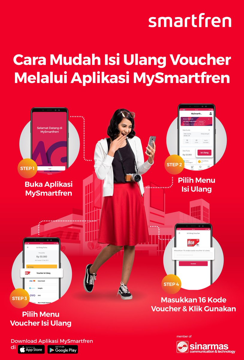 smartfrencare's tweet photo. Masih bingung cara isi ulang Voucher melalui aplikasi MySmartfren? Yuk intip tips di bawah. #SMARTFRENtips https://t.co/8mdqU9KSDk