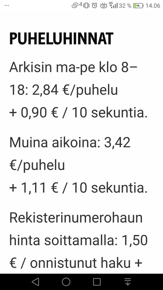 JukkaAxelson's tweet photo. Älkää vaan soittako #FonectaCaller 'n, ellei ole ihan pakko. Itselläni hujahti hetkessä 15€. Tuossa hämmentävät nyhtöhinnat: https://t.co/yl7Dc92oBm