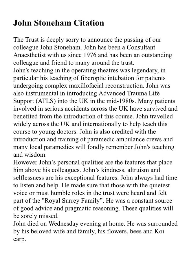 Royal Surrey Anaesthesia, Guildford, UK on Twitter "RSCHAnaesthesia