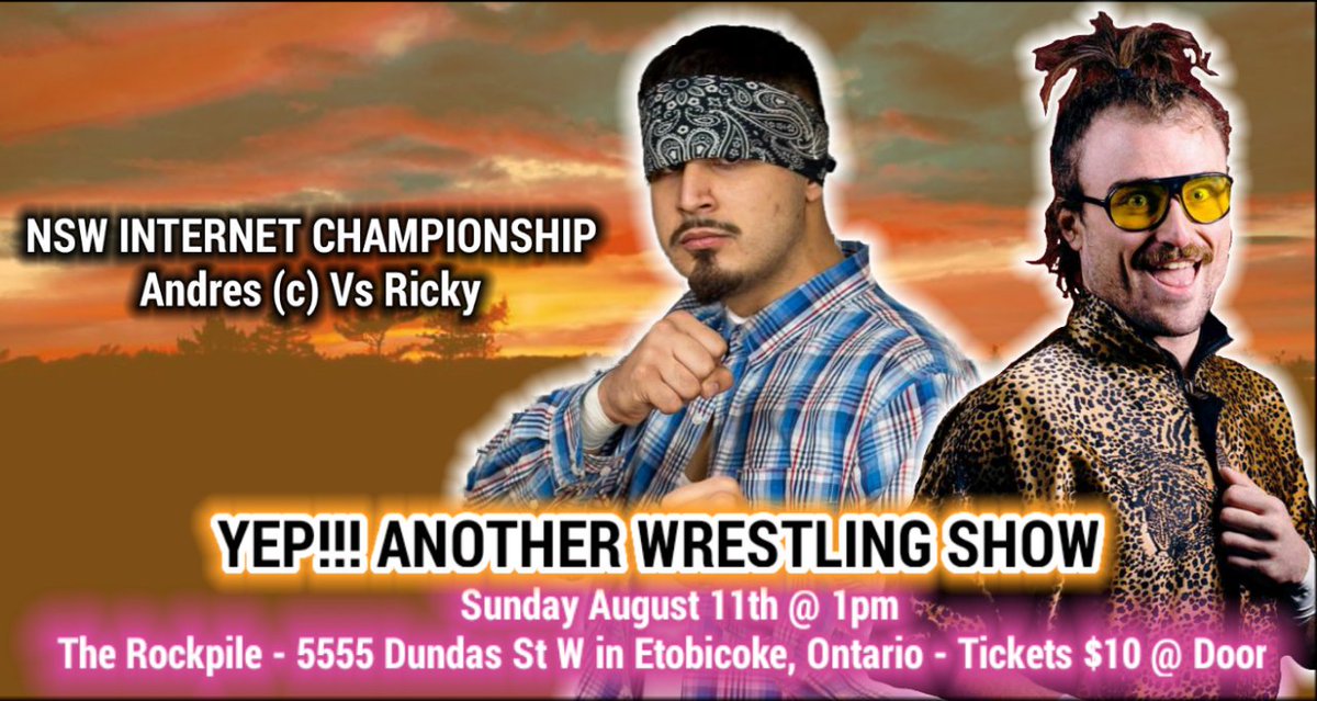 NSWisBACK's tweet photo. With the eyes and ears of the #WrestlingCommunity on #Toronto this weekend we have an offering  this Sunday @ 1pm @RockpileClub 5555 Dundas St W. in #Etobicoke #Ontario Tickets are $10 @ Door. https://t.co/LWg0mvOUfz