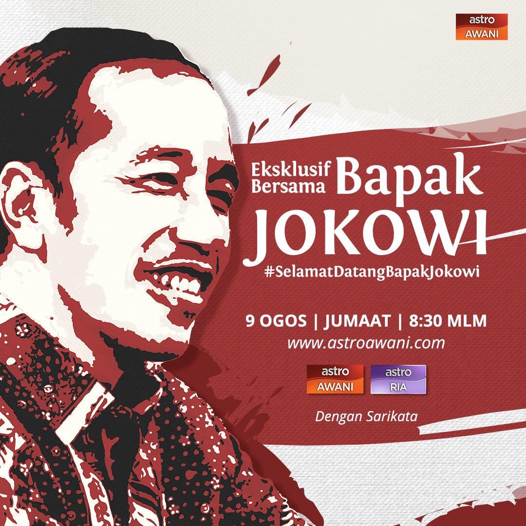 ashwadismail's tweet photo. Kesepaduan Malaysia-Indonesia. Perjuangan bersama menentang diskriminasi minyak sawit, serta memahami impak pemindahan ibu kota ke Kalimantan. Sempena lawatan ke Malaysia, Bapak @jokowi beri pencerahan di Astro Awani @501Awani https://t.co/BSPTsIXWq9 https://t.co/LYRgLIy1nB