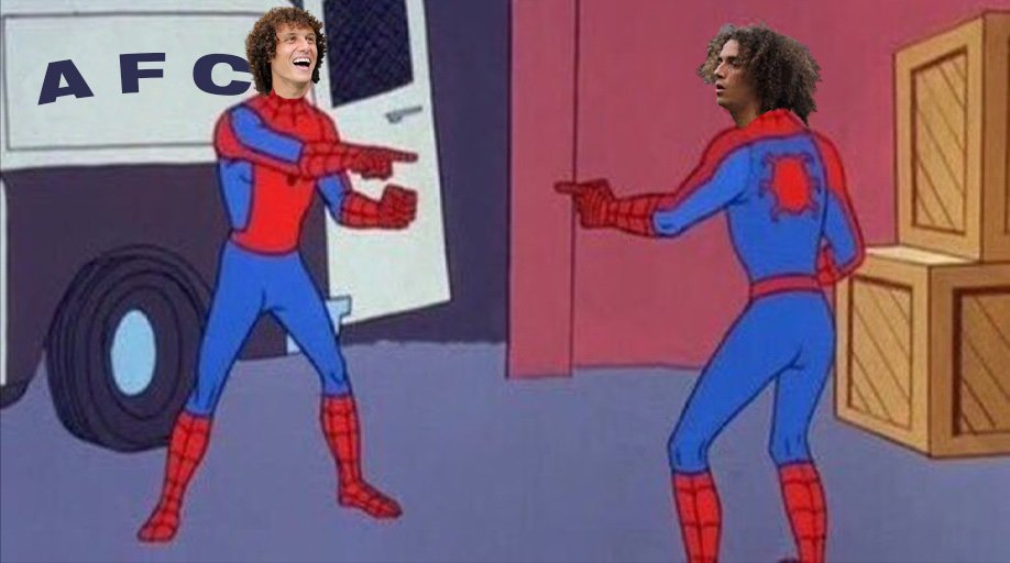 When David Luiz walks into the @Arsenal changing room... #DeadlineDay #PL #PremierLeague #TransferTalk #DavidLuiz #Guendouzi #Rumour #Arsenal #Chelsea #AFTV #Football