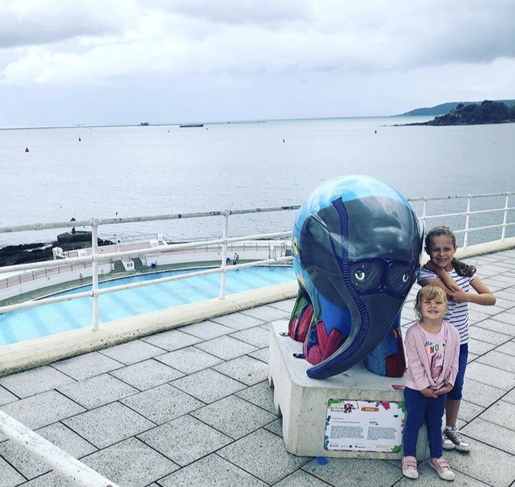 OceanCitySights's tweet photo. How fun does this look... Jessie Blackler and her family enjoyed a fantastic day out around #Plymouth following the @ElmerPlymouth trail. Our bus covers most of the trail, and you can hop on and off all day, so a great way to get around and see them all!  💛🐘 https://t.co/eEFaqckF8f