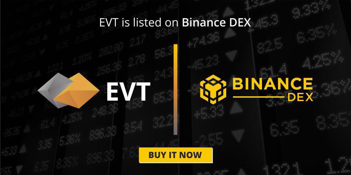 everiToken's tweet photo. Amazing news! everiToken is now listed on @Binance_DEX! We're excited to be involved into one of the top exchanges in the crypto community! 

Start trading your EVTs here: https://t.co/aSmI9eyHTl https://t.co/Av0KIwIMb0