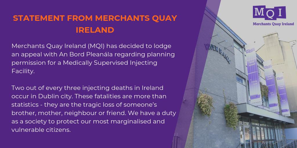We can't stand by while lives are lost unnecessarily.

We have a duty as a society to protect our most marginalised and vulnerable citizens.

MQI is lodging an appeal of DCC’s planning decision with An Bord Pleanála.

Full statement: mqi.ie/press_release/…
