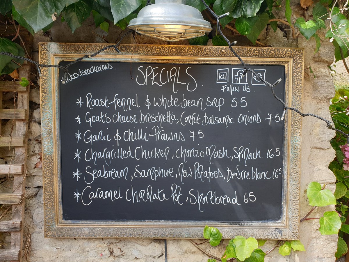 Make the most of the courtyard garden today, tomorrow will be a wash out! #woodstockarms #openallday #specials #lunch #courtyardgarden #outsidedining #dinner