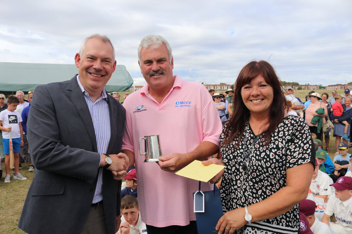 RHSAlumniOffice's tweet photo. Congratulations to @ToppersSnr  (Raleigh 1981) and the Minor Counties Cricket Festival team including recent leavers for giving talented young players their 20th Festival. On this special occasion RHS got to thank Don himself #partofRHS @RHSAssociation  @RHSSuffolk @RHSSport https://t.co/dUPbHSWoEc