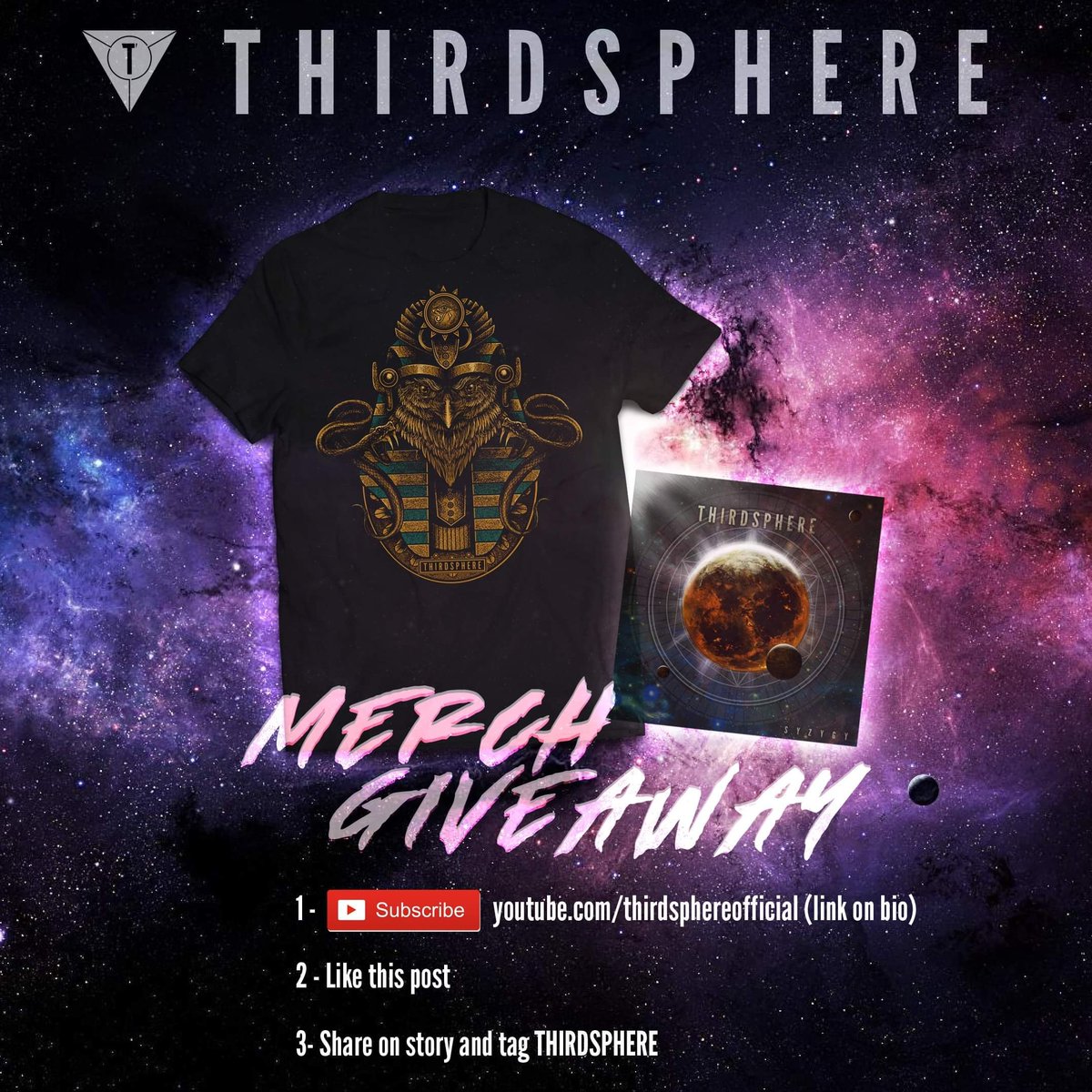 thirdsphereband's tweet photo. GIVEAWAY https://t.co/EHItw5EyYV
All you need to do :
1 - Subscribe our YouTube channel (login with your YT account)
2 - Like this post
3 - Share on your story and tag THIRDSPHERE .
.
.
.
.
.
.
#thirdsphere #syzygy #metalcore #deathcore #deathcoreband #ukdc #giveaway https://t.co/3rmmgX8axJ