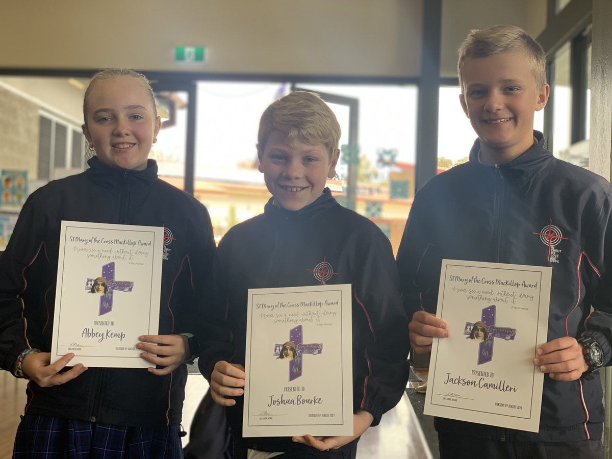 year6bethany's tweet photo. Congratulations to our St Mary of the Cross MacKillop Award recipients. Never see a need without doing something about it. https://t.co/1hfTxRXxMo