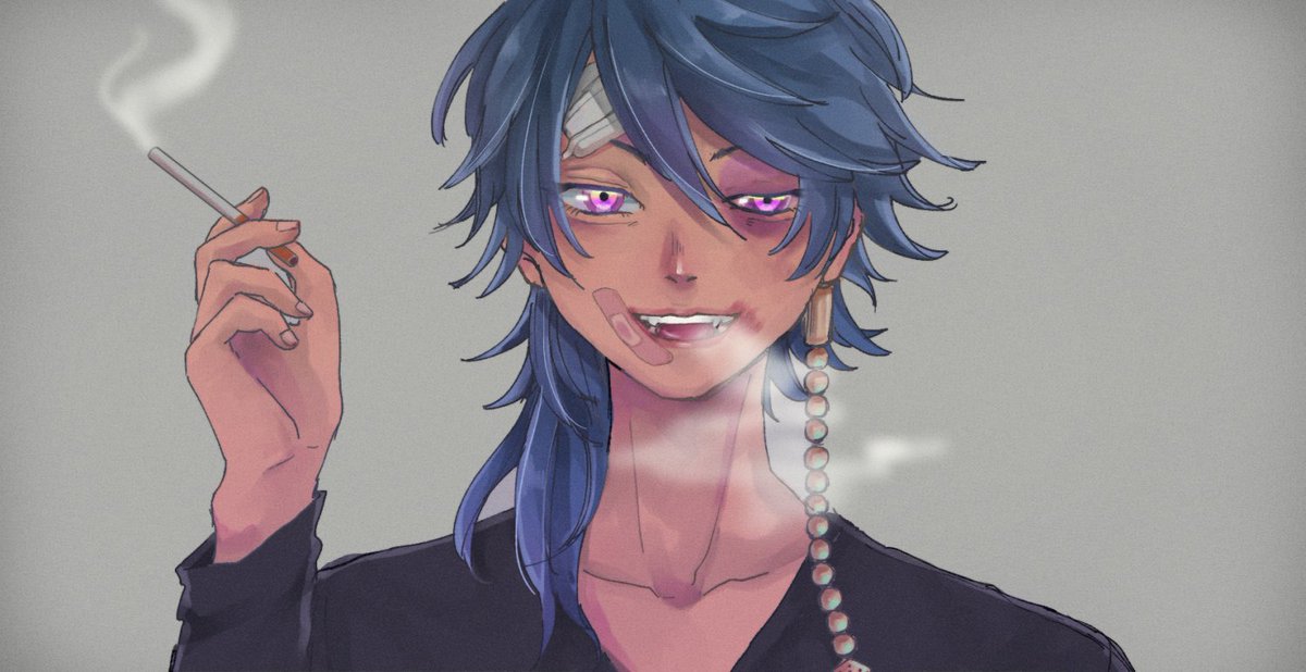 ヒプマイ 怪我 傷が似合う男 帝統くん 表情読み取りづらくなったから逆にアリ ヨシムラ のイラスト