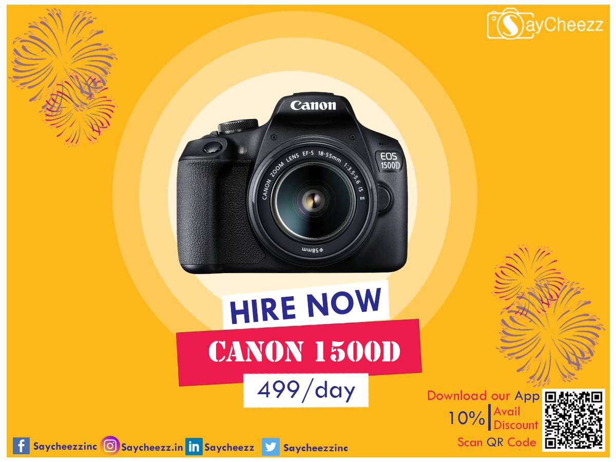 Saycheezzstudio's tweet photo. #EOS 1500D Kit (EF S18-55 IS II)

#Dslrcamera #Cannoncamera #Photography #rentcamera #rentdslr #hirecamera #SayCheezz

24.1-megapixel high-resolution camera for beautiful pictures

All camera users, https://t.co/6zNR1I0BJp