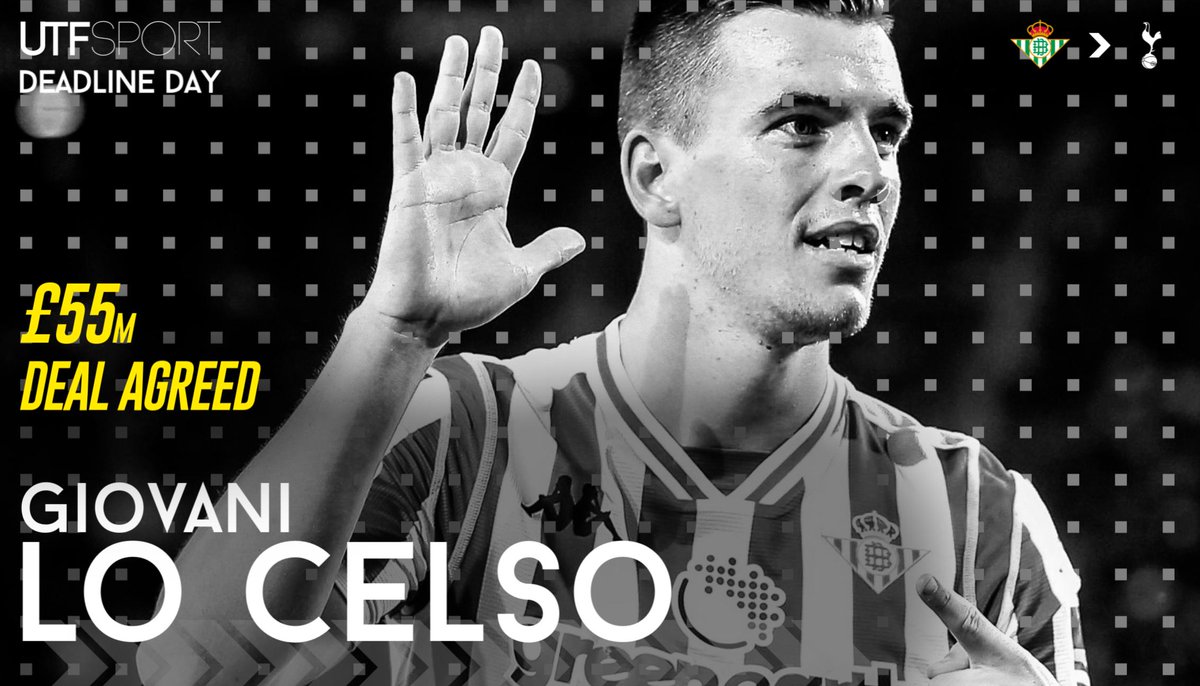Sport_UTF's tweet photo. 🤝 Spurs are close to completing a deal to sign Giovani Lo Celso from Real Betis.

✍️ The Argentina international has arrived in London for a medical before completing a £55m transfer. 

#DeadlineDay #THFC #PremierLeague https://t.co/Sx2COxh4lY