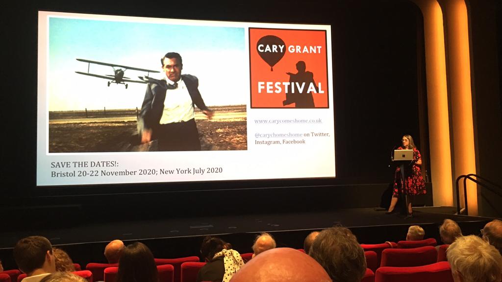 carycomeshome's tweet photo. Our festival director @charlottecrofts introducing the @BFI #CaryGrant season (thru Aug/Sept). Join us for the next festival in #BristolCityofFilm 20-23 November 2020 and in New York July 2020! https://t.co/rnnCM0MoUr