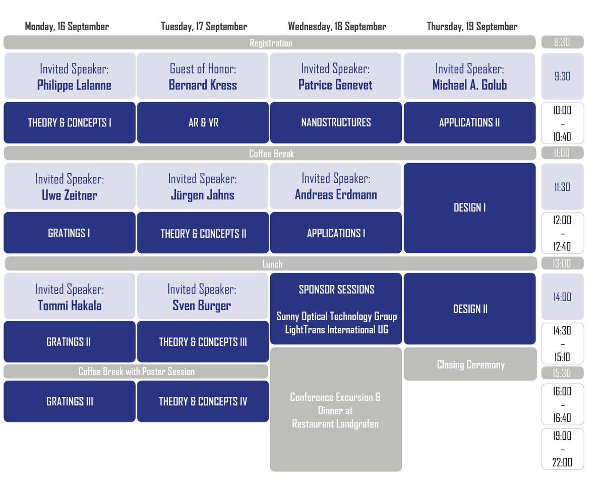 europeanoptics's tweet photo. Program now published for #DiffractiveOptics Topical Meeting. Have a look: https://t.co/cau5nleWXp @LightTrans https://t.co/VrOxSoFxdR