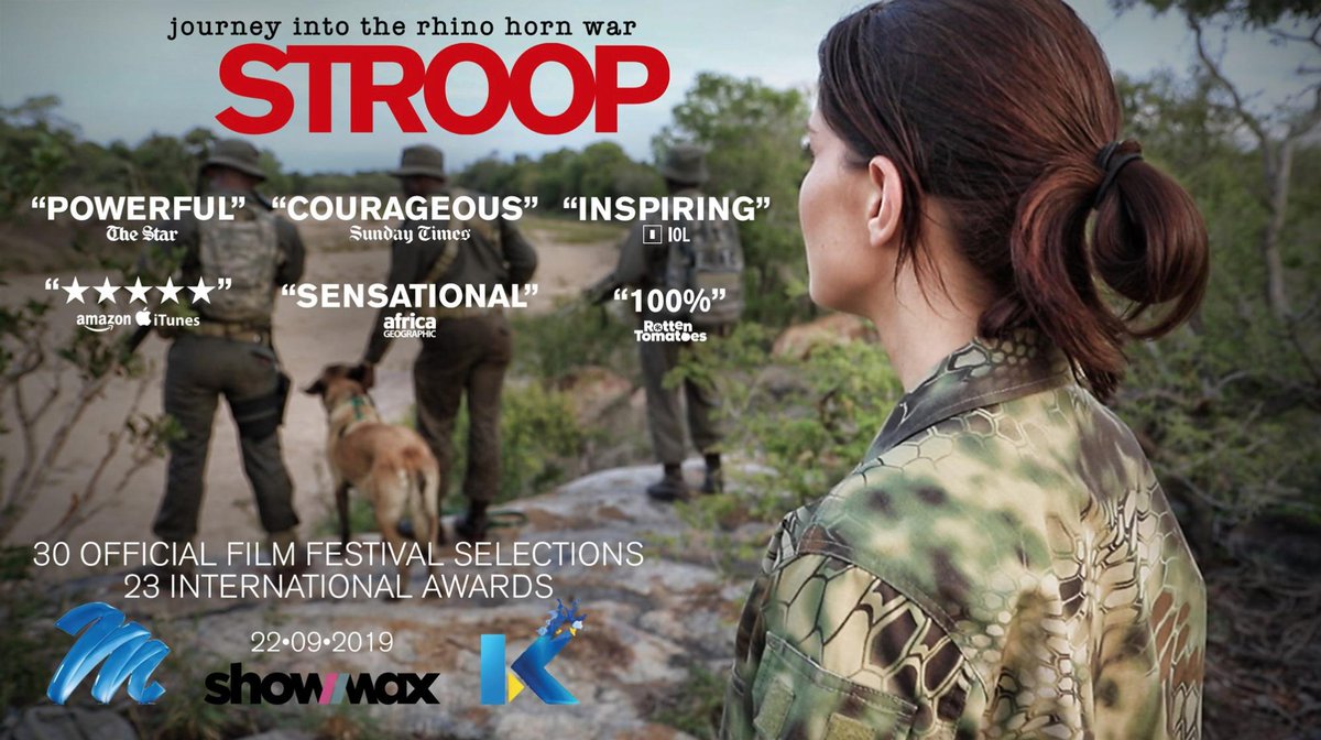 RachelleKeeling's tweet photo. So proud to have worked on the hard-hitting documentary film, STROOP - journey into the rhino horn war! This week it was nominated for two Jackson Wild Media Awards 
- Best Host/Presenter Led Film 
- Best Impact Film - Long Form
#rhino #conservation #investigative #JacksonWild https://t.co/mY36gG4pev