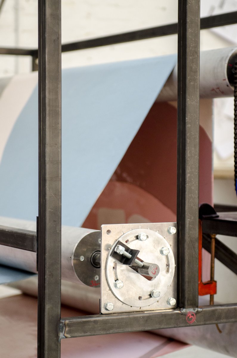 Here are some close up photos of the component and aluminium detailing on a large scale sculpture we're building for #HollyHendry More photos and updates to follow #steelboxsection #rollers #motors #gearboxes #stepperdrivers #duplexshafts #jailmake