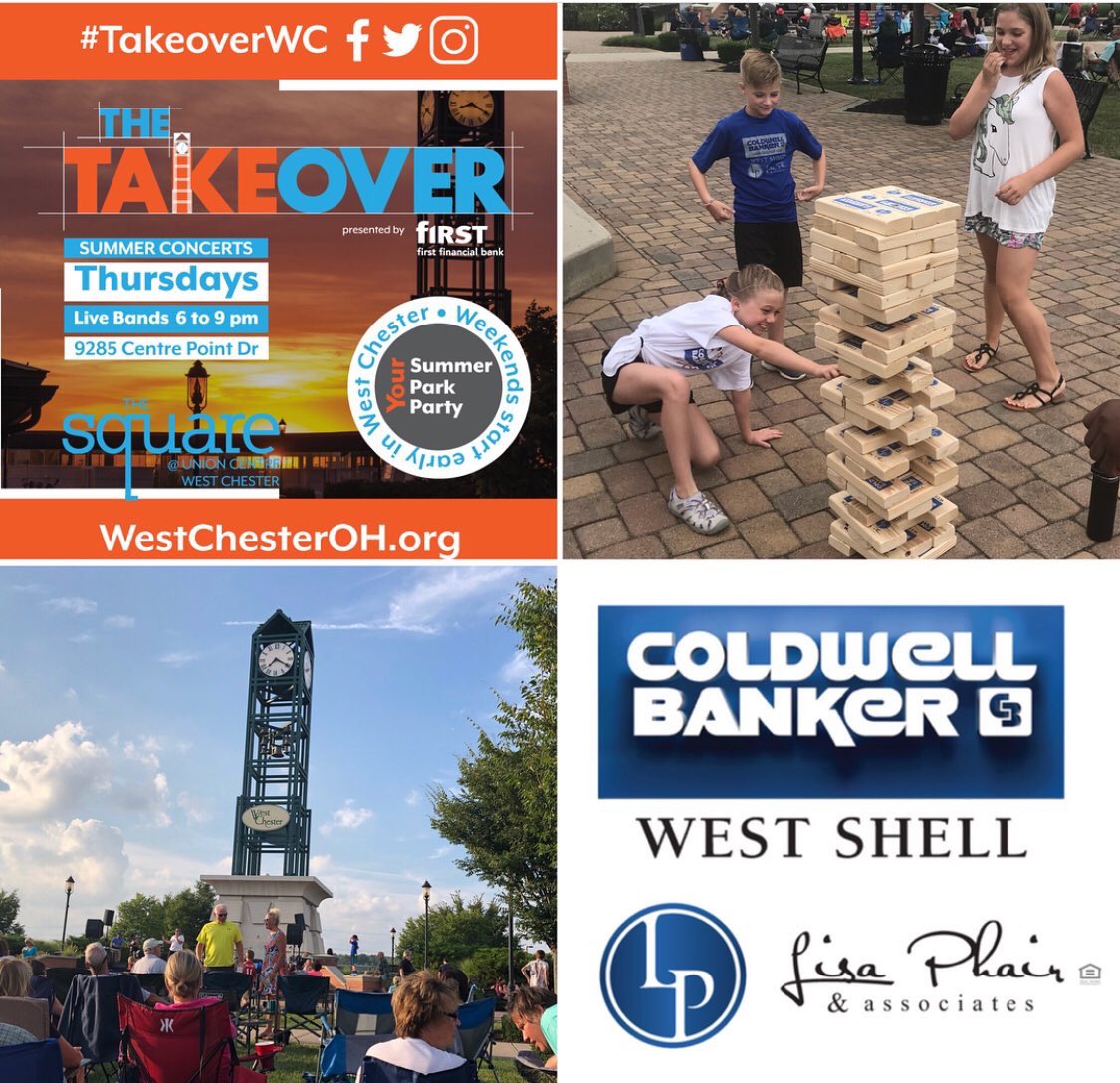 LisaMPhair's tweet photo. Tonight: Music, Food, Beer & @blessidband will be at the square! #LPAssociates will be there raising $ for @CBWSTWEET foundation! Come see us & see why #WestChesterOH is one of the #bestplacestolive 🎵
#community #TakeoverWC #LakotaRealtor #coldwellbanker #cboki #WEareLakota https://t.co/piNPmrZKIS