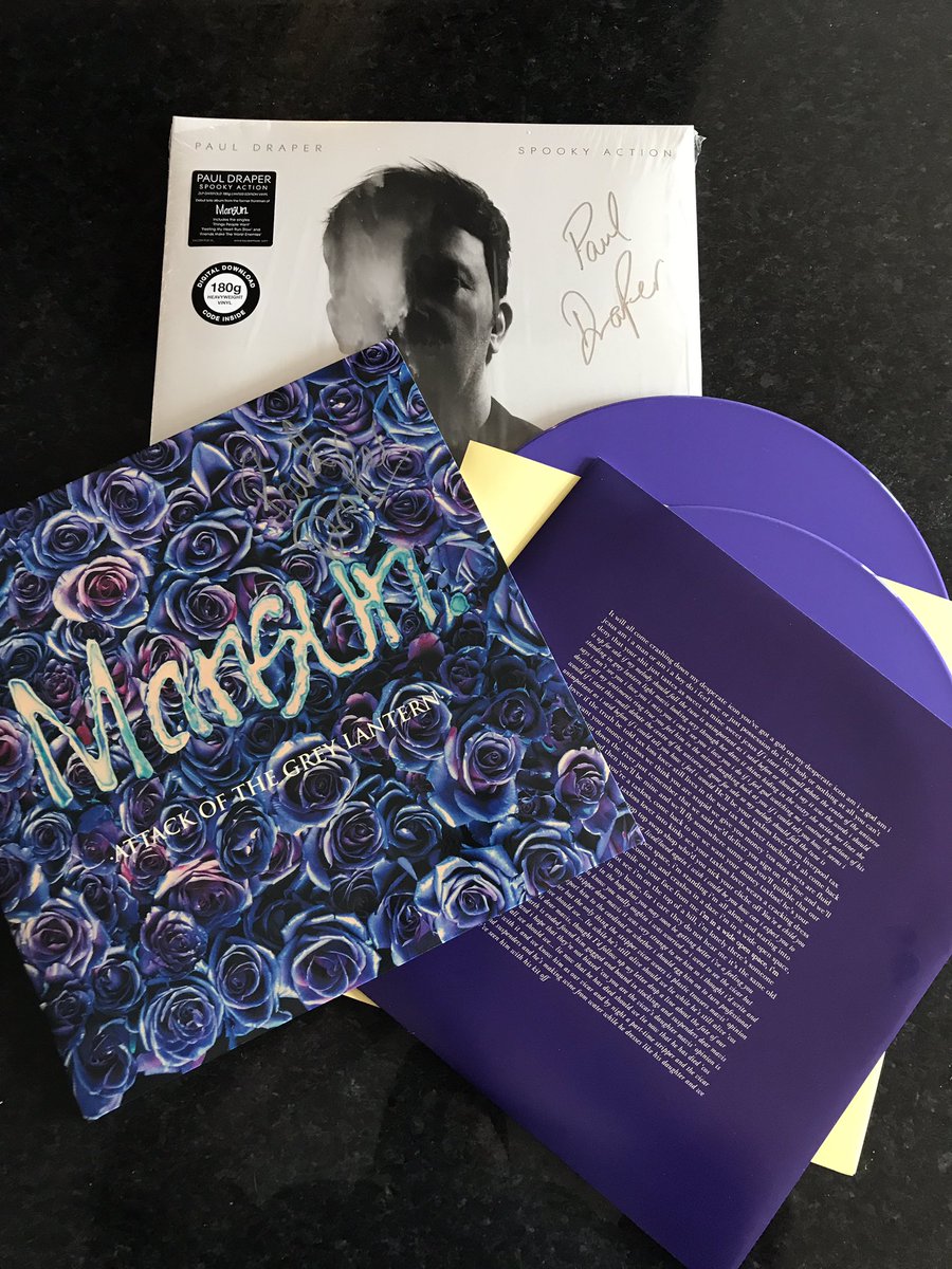 PaulDraper's tweet image. COMPETITION TIME!!                          Win 2 Ltd Edition SIGNED Vinyls. Attack Of The Grey Lantern Purple Vinyl &amp;amp; Paul’s Solo Album Spooky Action on Clear Vinyl. To enter, simply Retweet this tweet and make sure you are on our mailing list at tinyurl.com/yxoja7ys to win!