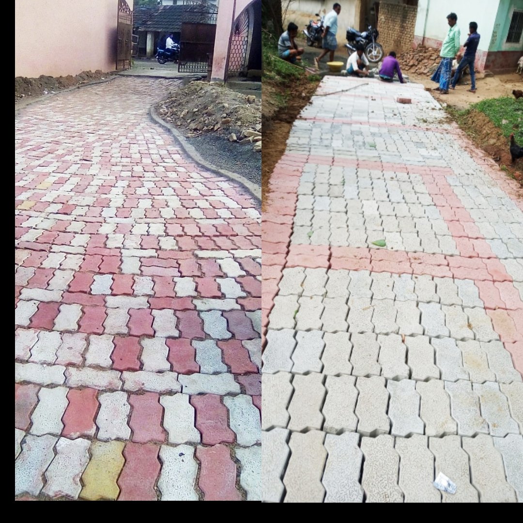 kuldeep153's tweet photo. #Flyash  based bricks, units funded by #PMEGP loan- approved by the district #DLTFC, being used in Rural Paver Block Roads under #14thFinanceCommission.
Vision of Hon'ble CM @dasraghubar  to bridge the gap between rural and urban. 
@cmojhr
@NITIAayog
@PMOIndia
@mopr_goi
@dcpakur https://t.co/1JhjaSFmXv