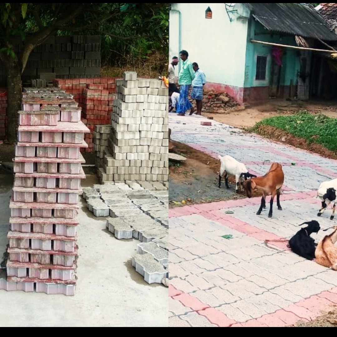 kuldeep153's tweet photo. #Flyash  based bricks, units funded by #PMEGP loan- approved by the district #DLTFC, being used in Rural Paver Block Roads under #14thFinanceCommission.
Vision of Hon'ble CM @dasraghubar  to bridge the gap between rural and urban. 
@cmojhr
@NITIAayog
@PMOIndia
@mopr_goi
@dcpakur https://t.co/1JhjaSFmXv