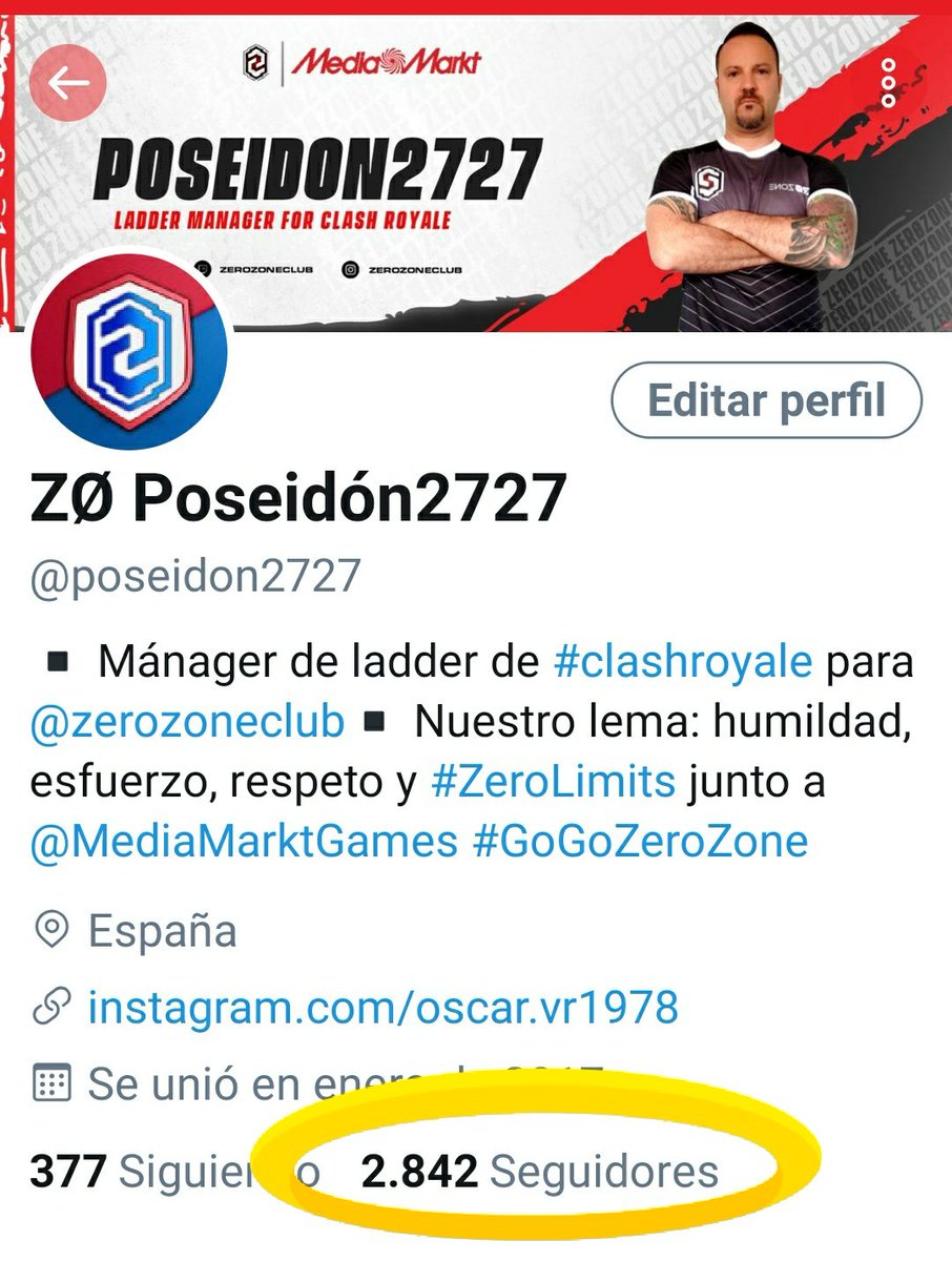 oscar_vr42's tweet photo. Poco más de 150 y llegaremos a los 3k de seguidores, oh My God. Gracias a to2 y en especial a @RoyaleFantasy y @zerozoneclub y todos sus miembros. 
Muy contento y #GoGoZeroZone &amp; #ZeroLimits con @MediaMarktGames 
Ah y #RF4Ever https://t.co/35Vs67ndYE