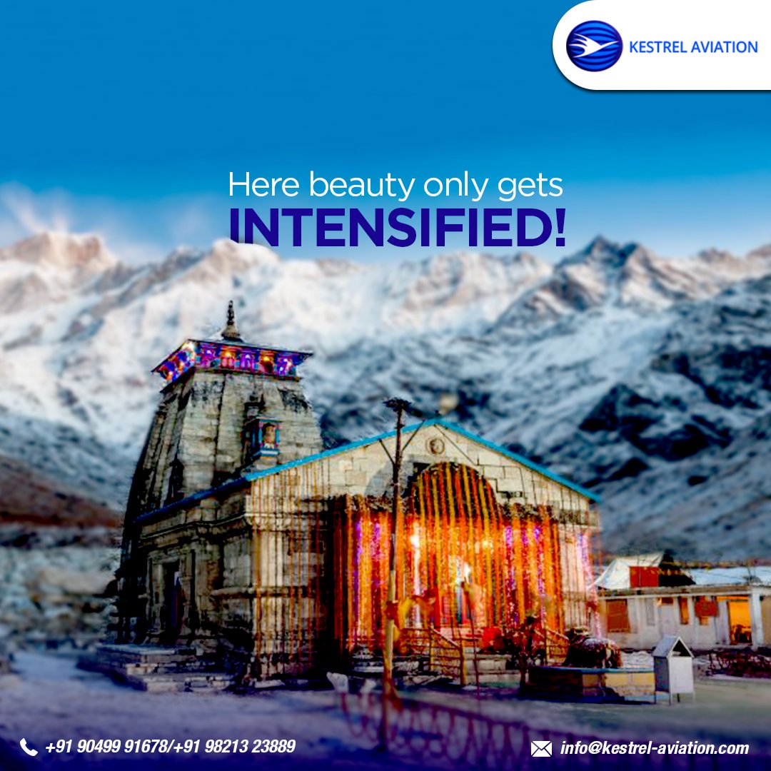 KestrelIndia's tweet photo. The beauty of visiting Kedarnath temple is in the mighty mountains of Uttarakhand. Located in the midst of the humongous mountains, it is a source of sanctity and purity.

#ChardhamYatra #Chardham #PilgrimageTour #Uttarakhand #KestrelAviaton #BetterWaytoTravel #travel #Kedarnath https://t.co/qmmLUsZSTO