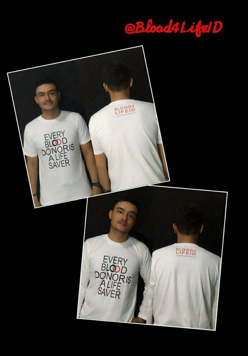 Blood4LifeID's tweet photo. By @BFLmerchandise: Donor darah sambil gaya, kenapa nggak?! Quotenya keren, bahannya adem. Dijamin bakal bikin kamu tambah kece!

Size L, XL, XXX.Yuk  pesan ya.  Info lanjut bisa WA ke 087875195622
Instagram: @BFLmerch https://t.co/MyFNiIdA5M