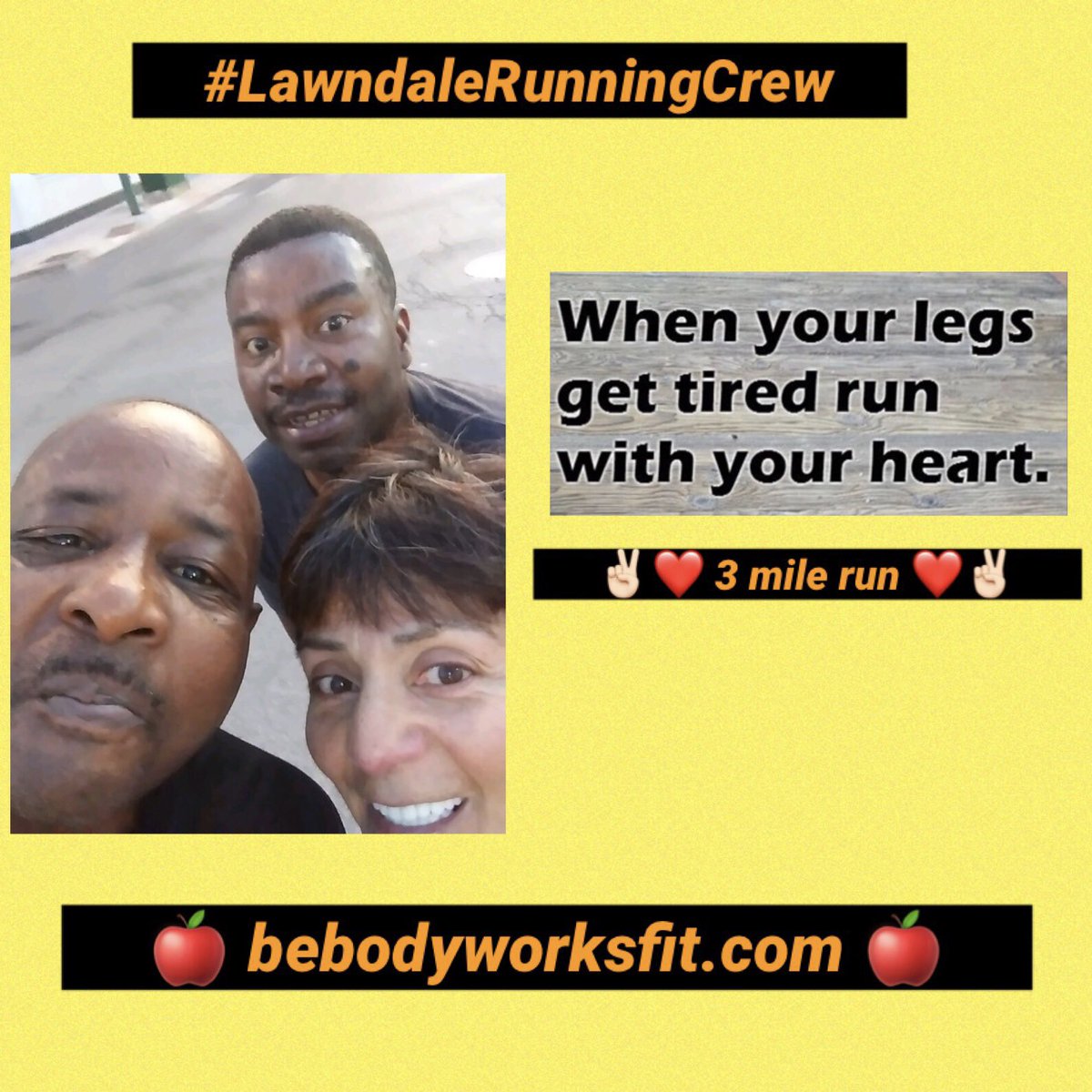 BeBodyworksFit's tweet photo. When there is no morning class, members hit the streets to get some fresh air and their miles in!
#dedication #justalittlerun https://t.co/amochzWdx7