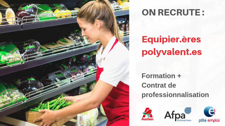 Afpa_Occitanie's tweet photo. #Bonplan 📣📣📣
Rejoignez un grand groupe de la grande distribution !
Notre partenaire @AuchanRecrute recherche en #formation préparatoire 3 mois + contrat de professionnalisation de 12 mois + #CDD/ #CDI des équipiers polyvalents. https://t.co/7nMPhAr78i @Poleemploi_oc https://t.co/w4lWGcLb27